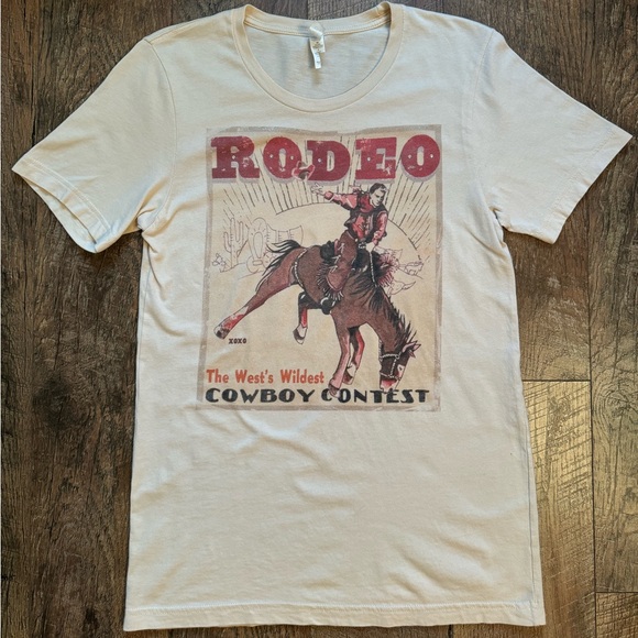 Bella Canvas Retro Style Rodeo Cowboy Shirt Women’s Size Small. - Picture 13 of 13